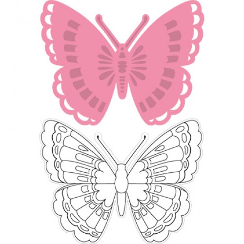 Универсален шаблон за изрязване с печат - Collectable - Tinys Butterfly 1